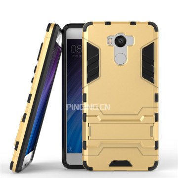 Kasing Iron Man Rugged Hybrid Hibrid untuk Seri Xiaomi Redmi dengan Kickstand