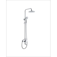 Chrome White Bathroom Rain Shower Mixer Faucet Sets