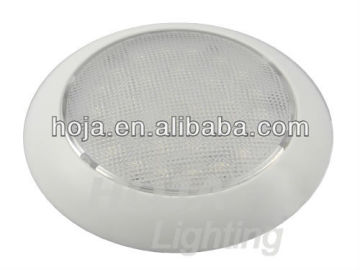 5-1/2 inch Dome Light White Plastic, Low Profile 12v rv led lights
