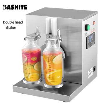 Commercial Bubble Tea Shaker Machine: Double-Headed Cup Shaker for Milk and Snow