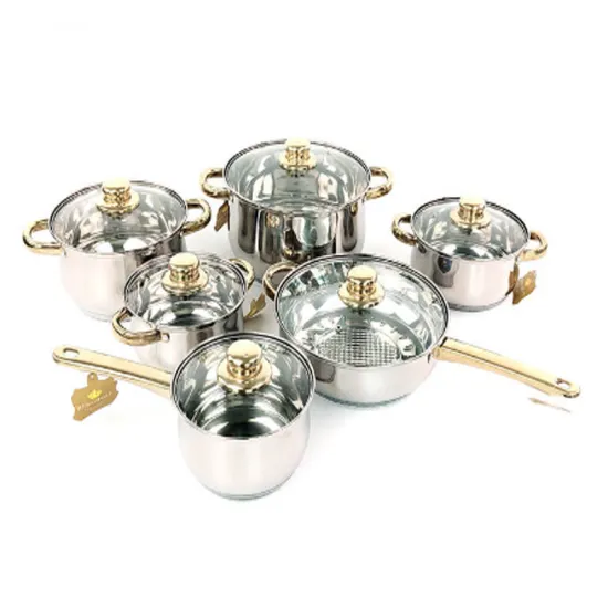12 Piece Stainless Steel Cookware Sets