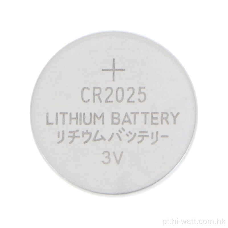 Bateria de lítio de longa duração com célula botão CR2025 HW