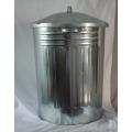 75L home garden outdoor galvanized metal trash can