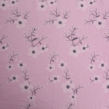 100% Cotton Double Layer Gauze Printed Fabric