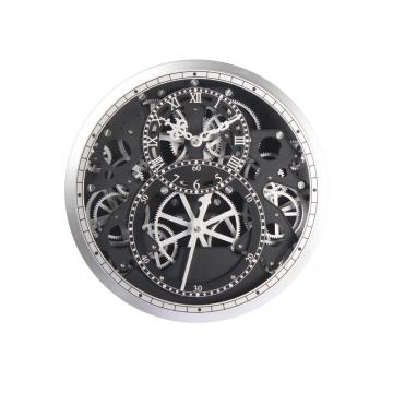 Round Gear Wall Clock With Black Accessories