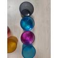 Coloer glass bottles small size jars candle holder