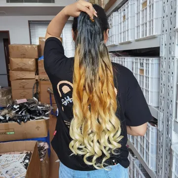 Julianna spiral french curl wave yaki pony style curly wavy afro kinky extensions synthetic braids for african hair attachments