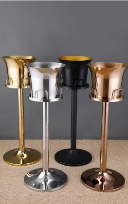 Hot Sale Sustainable Beverage Cooling Solutions: Gold Metal Ice Buckets, 5 Liter Coolers & Party Holders