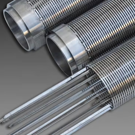25 micron cylinder slotted sieve stainless steel screen pipe johnson tube Wedge wire screen slot tube