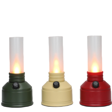 QF 2nd Retro Flame Lamp: โคมไฟแคมป์กลางแจ้งแบบชาร์จไฟได้