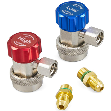 R134a Air Conditioning Quick Coupler Adapter Kit for AC Manifold Gauges