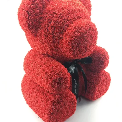 70cm Giant Teddy Bear & Foam Rose Gift Set