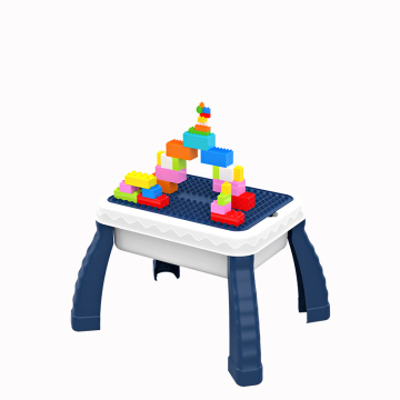 Multi-Activity Table Set: Building Blocks Compatible Toy Play Table with Included Building Blocks and Storage - An Educational Toy