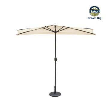 9ft All‑Steel Wall‑Mount Umbrella with LED