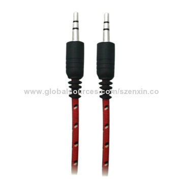 Audio Fabric Cable, 3.5 to 3.5mm Right Connector Type