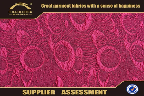 Shaoxing polyester and spandex seersucker jacquard knitting fabric