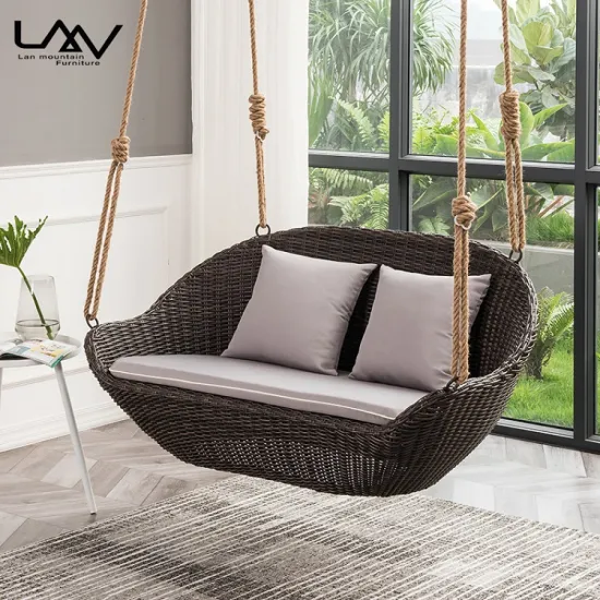 Modern Outdoor Weave Rattan Swing Egg Chair with Soft Cushion