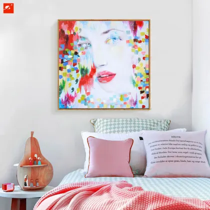 Colourful Woman Face Oil Painting