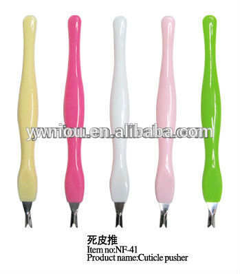 NF-41colorful professional nail care rubber cuticle pusher