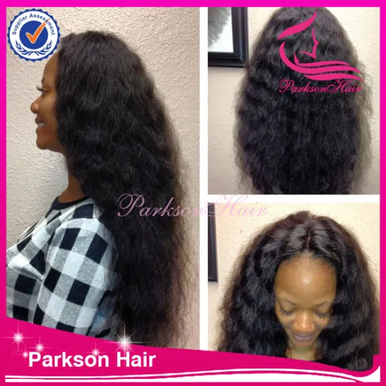 2014 Best selling products brazilian wavy hair top quality high density natural color 8-26inch glueless lace front wigs