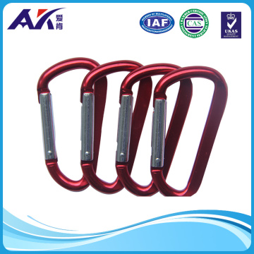 3"/7.5cm Assorted Colors D Shape Spring-Loaded Gate Aluminum Carabiner for Home, RV, Camping, Fishing, Hiking, Traveling and Keychain