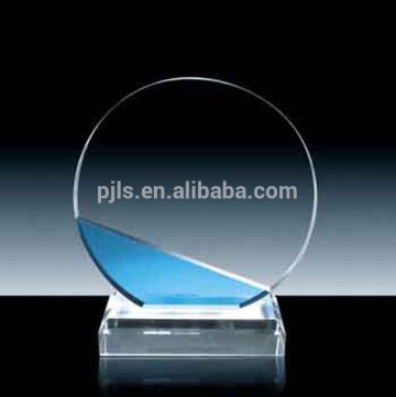 crystal round shape award crystal shield award