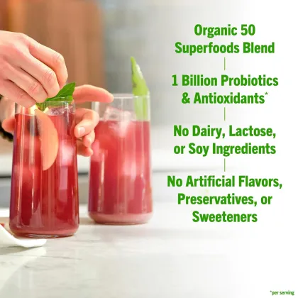 Organic Greens Probiotics Powder Immune Support