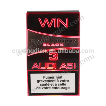 sale ! battery LED single box acrylic tobacco display holder / cigarette display case