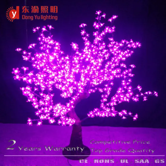 holiday decoration cherry blossom led light tree purple