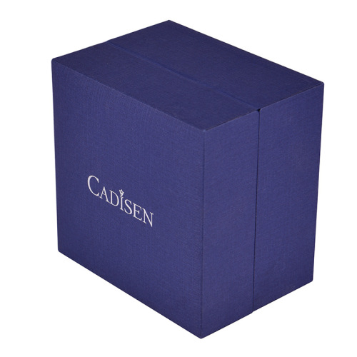 Custom Rigid Cardboard Navy Blue Paper Watch Box