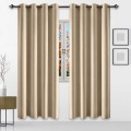 Solid color Thermal Insulated Blackout Eyelet Curtains