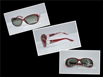 Red Women Polarized Plastic Sunglasses