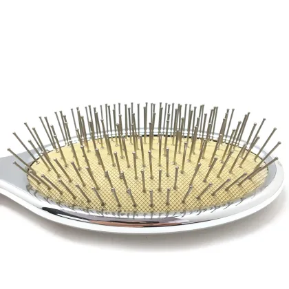 Osaki Brand Electroplate Hair Brush with Massage Steel Pins - Wholesale Option