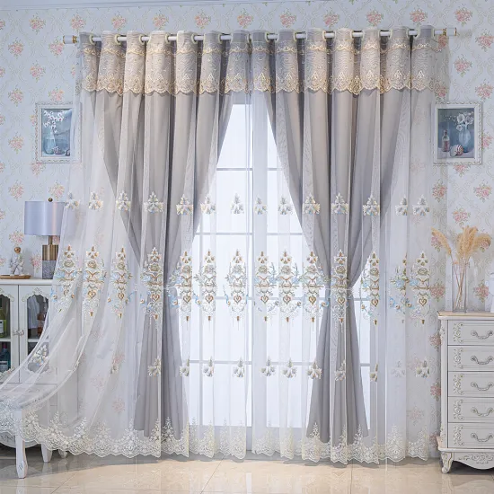Luxury Lace Embroidered Curtains: Elegant Blackout Solutions for Living Rooms and Bedrooms