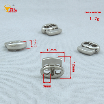 أمتعة الملابس بقفل سلكي بيضاوي فضي لامع