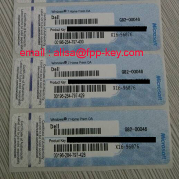 Factory Direct Supply Windows 7 Ultimate Oem Dell/HP coa Label license