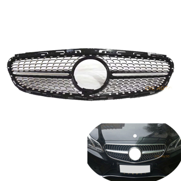 Chrome Black Front Diamond Pumper Grill for Mercedes Benz E Class W212 2013-2015