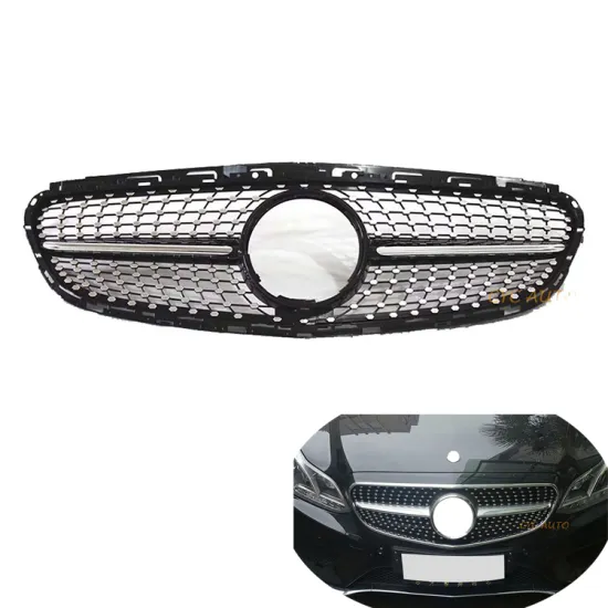 Chrome Black Front Diamond Bumper Grill for Mercedes Benz E Class W212 2013-2015