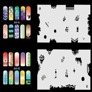 Airbrush Nail Art STENCIL DESIGNS - 20 Template Sheets