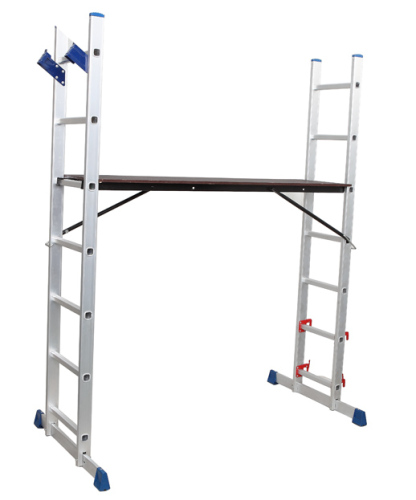 Aluminium En131 Tool Stool Scaffold Work Platform Multipurpose Household with Tray Steel Step Extension Telescopic Folding Ladder 8