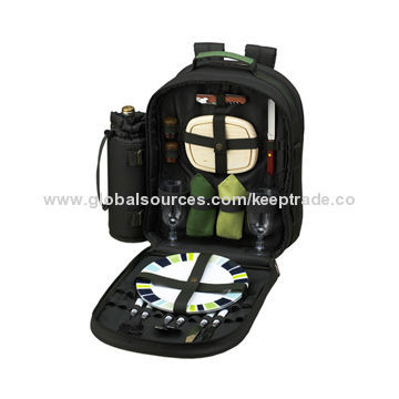 Picnic Bag for Two Person, Measures 15.5 x 16 x 6.5-inch