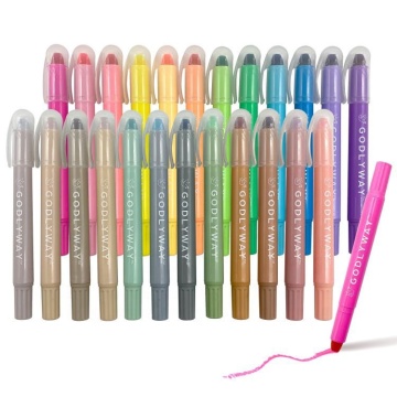Assorted Gel Highlighters and Pens No Bleed for Bible Journaling and Office/School