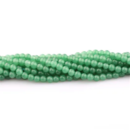2018 wholesale natural stone round pink jade stone beads for jewellery making