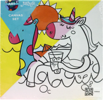 Canvases Painting Kit Unicorn: อุปกรณ์ศิลปะสำหรับ Unicorns สร้างสรรค์