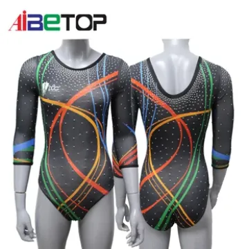 Leotards de dança de strass personalizados para ginástica competitiva