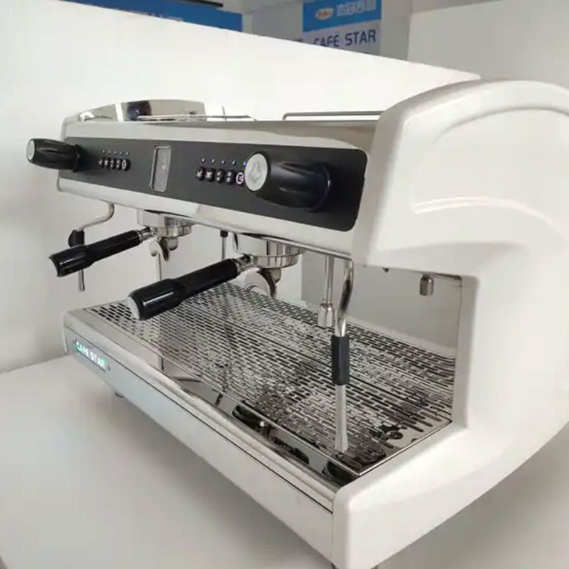 Professional Italian Espresso Machine: Commercial Grade Stainless Steel Double-Head Semi-Automatic