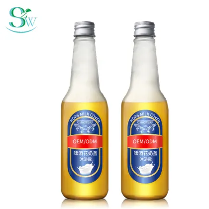 Refreshing beer spa shower gel for dry skin