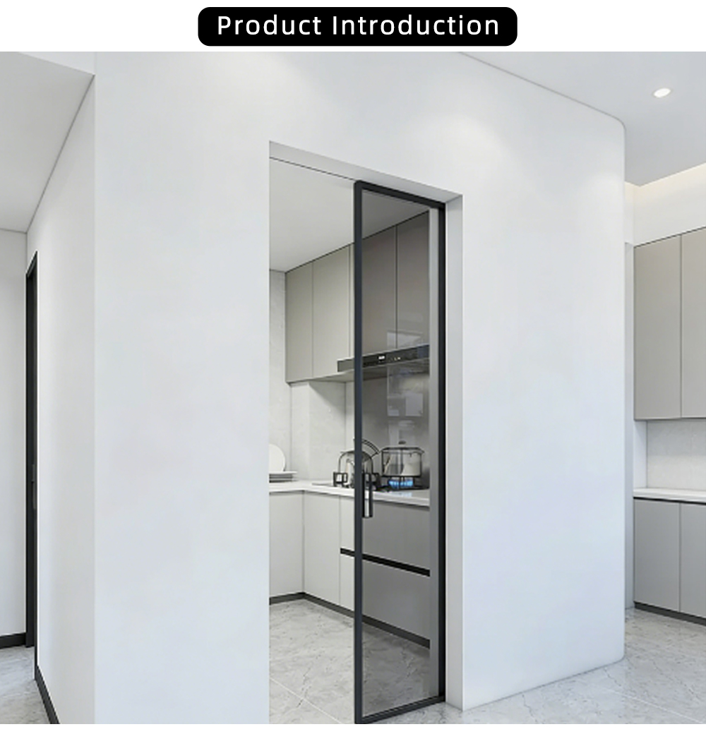 Ultra Narrow Single Glass Swing Door YJ-R022X