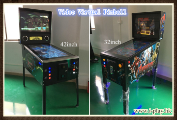 Coin-operated video virtual pinball