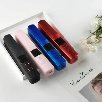 Cordless hair straightener brush